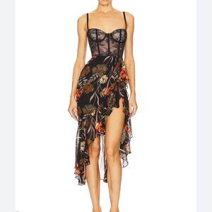 REVOLVE KATIE MAY TAKE A SIP MIDI DRESS NWOT MED